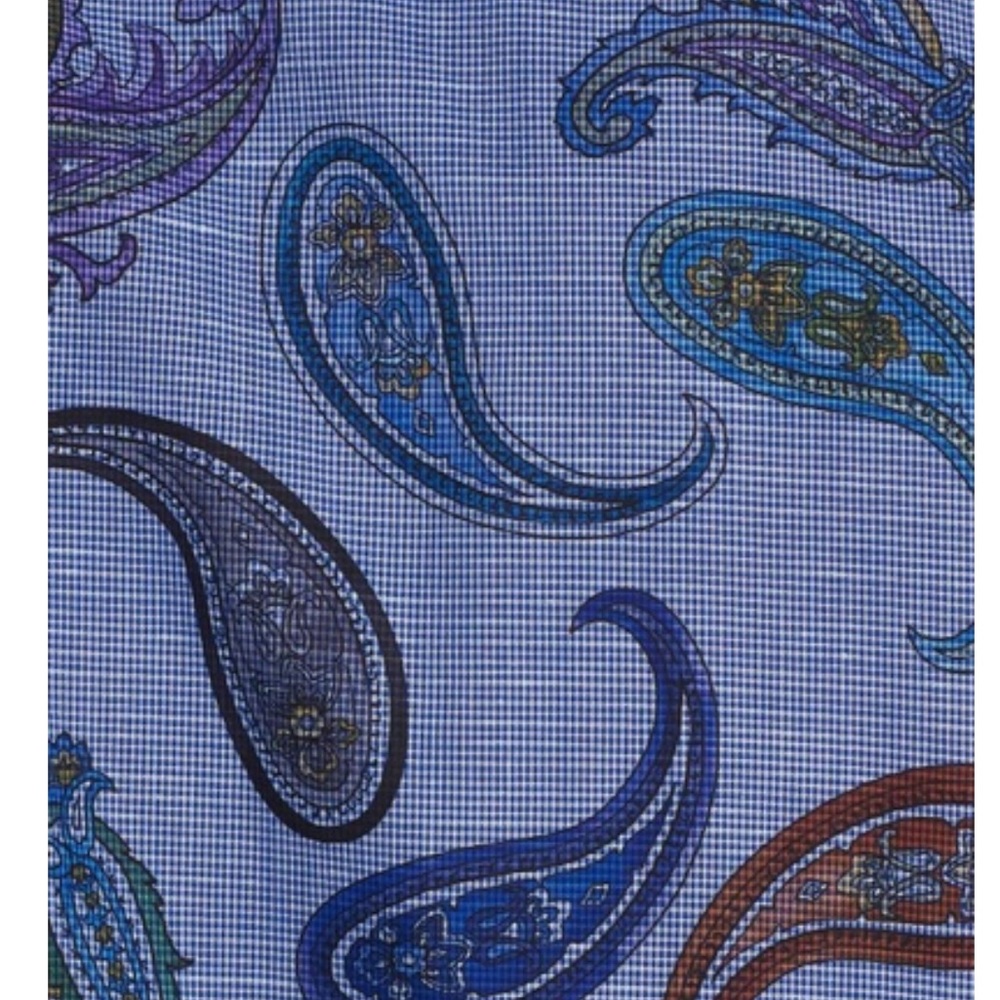ROBERT GRAHAM ‘NOTRE DAME’ PAISLEY PRINT SHORT-SLEEVE CLASSIC FIT SHIRT - INDIGO - Picture 6 of 15